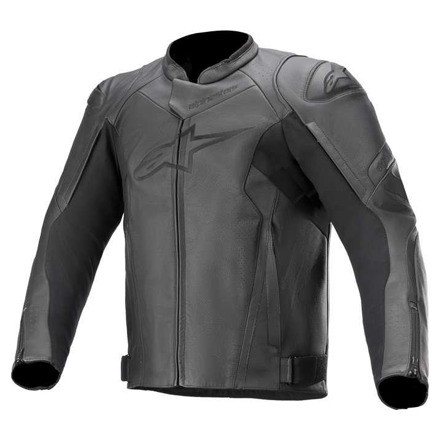 Alpinestars Faster V2 Leren Motorjas, Zwart-Zwart (1 van 1)