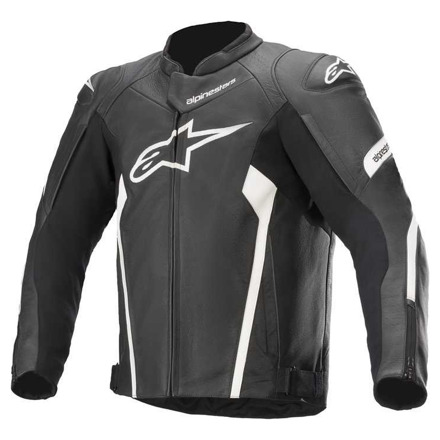 Alpinestars Faster V2 Leren Motorjas, Zwart-Wit (1 van 1)