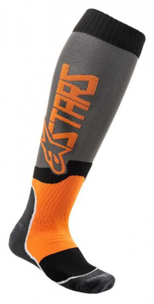 Alpinestars MX PLUS-2 SOCKS, Grijs-Oranje (1 van 1)