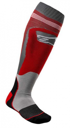 Alpinestars MX PLUS-1 SOCKS, Rood-Grijs (1 van 1)