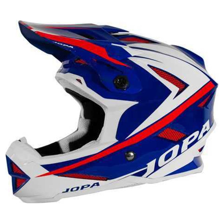 Flash BMX-Helm - Blauw-Wit-Rood