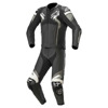 ATEM V4 LEATHER SUIT 2 PC - Zwart-Grijs-Wit