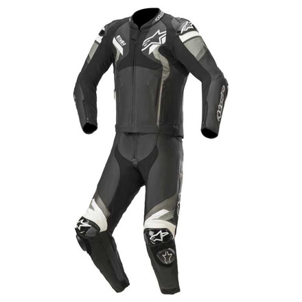 Alpinestars ATEM V4 LEATHER SUIT 2 PC, Zwart-Grijs-Wit (1 van 1)