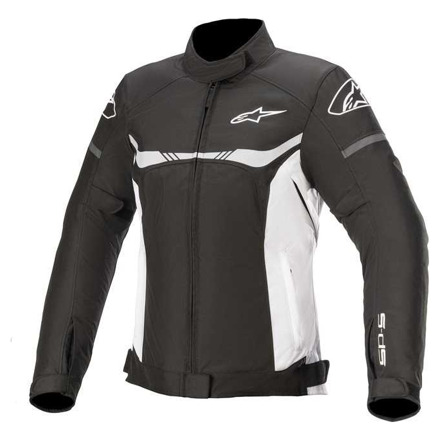 Alpinestars Stella T-SP S Waterproof Dames Motorjas, Zwart-Wit (1 van 1)