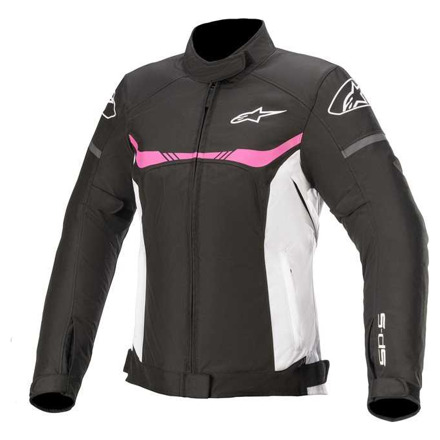 Stella T-SP S Waterproof Dames Motorjas - Zwart-Wit-Roze