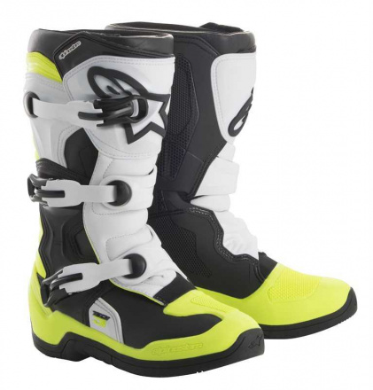 Alpinestars Tech 3S Youth, Zwart-Wit-Geel-Fluor (1 van 1)