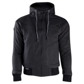 Mortal Slim Fit Black Motorhoodie (JHS0007) - Zwart