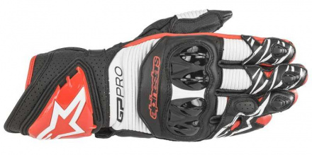 Alpinestars Gp Pro R3 Motorhandschoenen, Zwart-Wit-Rood (1 van 1)