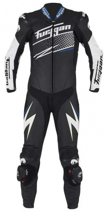 6540-1024 Leather suit Full Ride - Zwart-Wit-Blauw