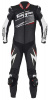 6540-1024 Leather suit Full Ride - Zwart-Wit-Rood
