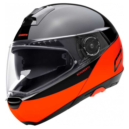 C4 Pro Swipe Helm - Oranje-Zwart