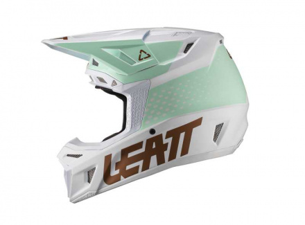 Leatt Crosshelm met crossbril 8.5 V21.1, Wit-Groen (3 van 6)