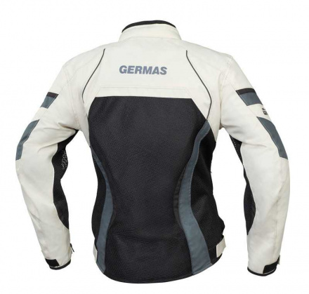 GMS Tara Zomer Doorwaai Motorjas, Zwart-Beige (2 van 3)