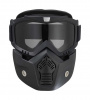 IXS Bril + Masker Voor Jet Motorhelm, Zwart (Afbeelding 2 van 3)