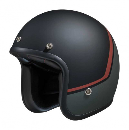 Jet Helm 77 2.2 - Mat Zwart-Rood