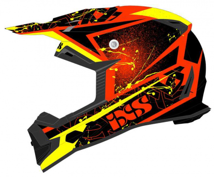 IXS 361 2.0 Motorhelm, Zwart-Rood-Geel (1 van 2)