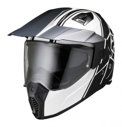 Enduro Helm 208 2.0 - Mat Zwart-Wit