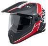 Enduro Helm 208 2.0 - Mat zwart-Wit-Rood