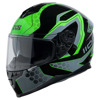 IXS 1100 2.2 Motorhelm, Zwart-Groen (Afbeelding 1 van 2)