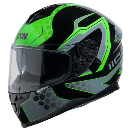 IXS 1100 2.2 Motorhelm, Zwart-Groen (1 van 2)