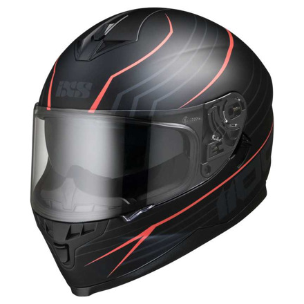 1100 2.1 Motorhelm - Mat Zwart-Rood