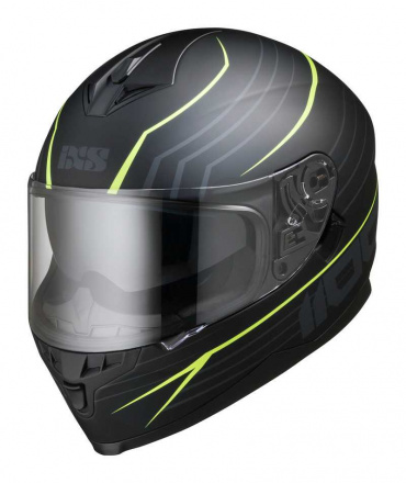 1100 2.1 Motorhelm - Mat Zwart-Geel