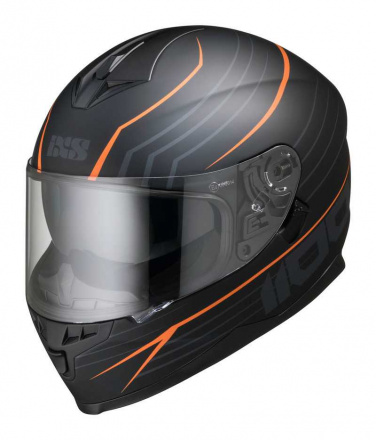 1100 2.1 Motorhelm - Mat Zwart-Oranje