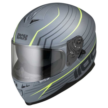 1100 2.1 Motorhelm - Mat Grijs-Geel
