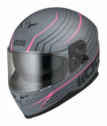 1100 2.1 Motorhelm - Mat Grijs-Roze