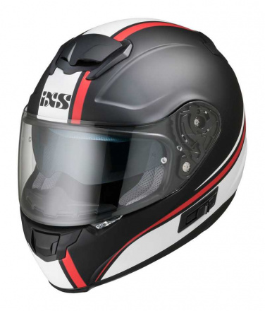 Helm 215 2.1 - Mat zwart-Wit-Rood