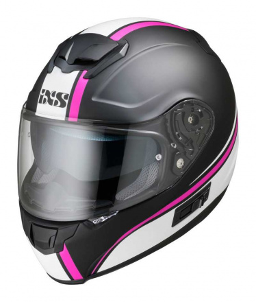 IXS Helm 215 2.1, Mat Zwart-Wit-Roze (1 van 3)