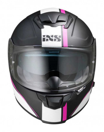 IXS Helm 215 2.1, Mat Zwart-Wit-Roze (3 van 3)