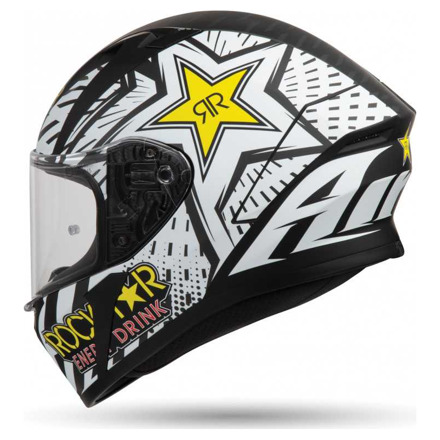Airoh Motorhelm , Valor Rockstar, Mat Wit-Zwart (3 van 4)