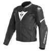 Dainese AVRO 4 LEATHER JACKET, Mat Zwart-Wit (Afbeelding 1 van 3)