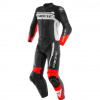 Dainese MISTEL 2PCS LEATHER SUIT, Mat zwart-Wit-Rood (Afbeelding 1 van 3)