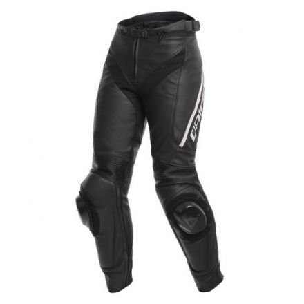 Dainese DELTA 3 LADY LEATHER PANTS, Zwart-Wit (1 van 1)