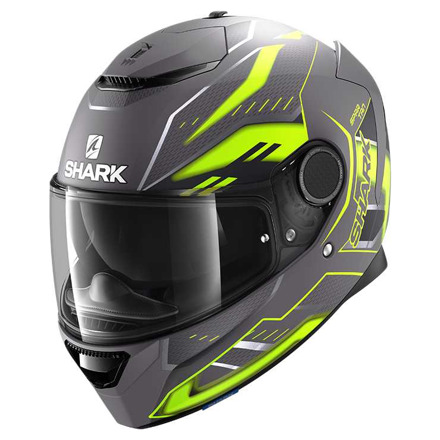 Shark Spartan 1.2 Antheon Mat, Zwart-Geel-Fluor (1 van 6)