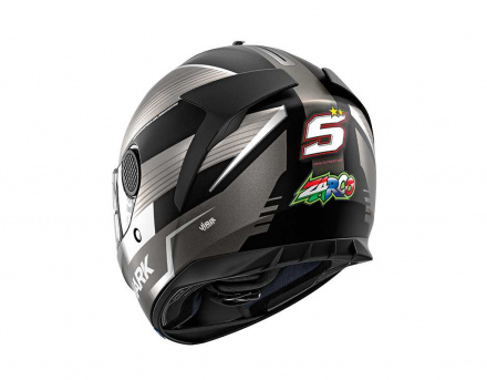 Shark Spartan 1.2 Zarco Malaysian GP Mat, Zwart-Antraciet-Zilver (3 van 6)