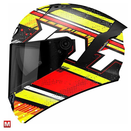 Helm KYT NFR Energy - Zwart-Rood-Fluor