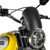 Barracuda Windscherm Classic Aluminium Ducati Scrambler (2015 - 2017), Zwart (Afbeelding 1 van 4)