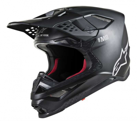 Alpinestars supertech S-M8 Solid Motorhelm ECE, Mat Zwart (1 van 1)