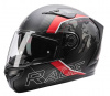 Falcon II Pi full-face d/visor - Zwart-Rood-Antraciet