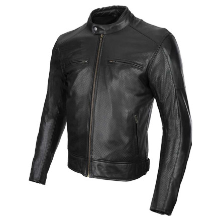 SECA Bonneville Perforated Leren Motorjas, Zwart (1 van 2)