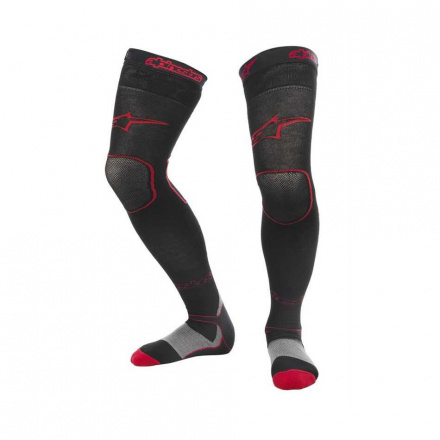 Alpinestars MX Sokken Lang, Zwart-Rood (1 van 1)