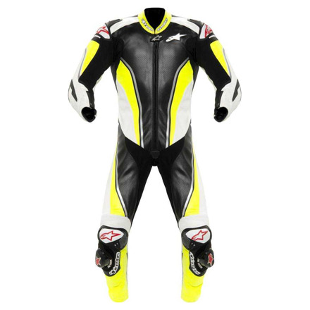 eendelige overall Racing Replica - Zwart-Wit-Geel-Fluor
