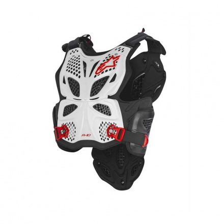 A-10 Chest Protector - Wit-Zwart-Rood