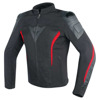 Mig Tex Leren Motorjas - Zwart-Rood