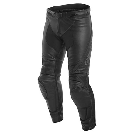 Assen Leren Motorbroek - Zwart-Antraciet