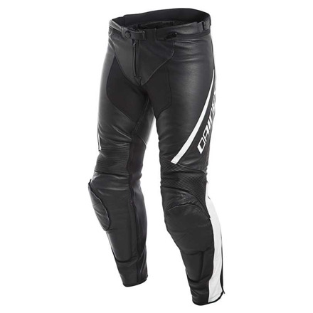 Assen Leren Motorbroek - Zwart-Wit