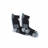 D-CORE MID SOCK - Zwart-Antraciet